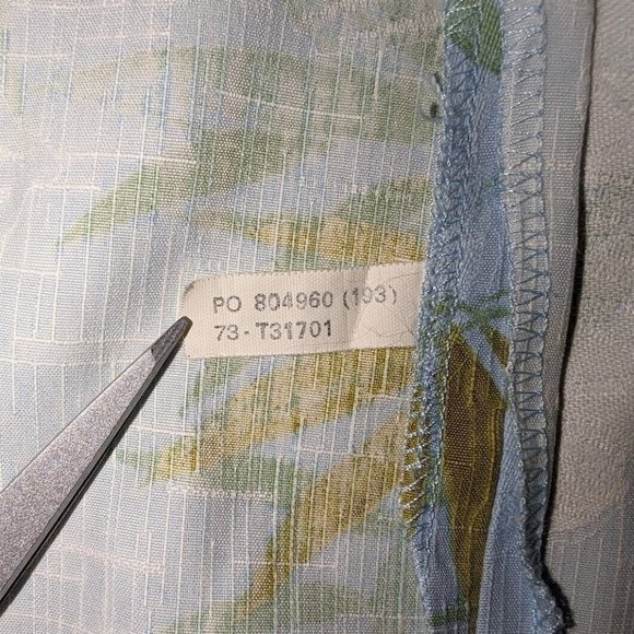 Tommy Bahama Mens Floral Light Blue Hawaiian Silk Aloha Camp Shirt XXL 2XL - Picture 10 of 11